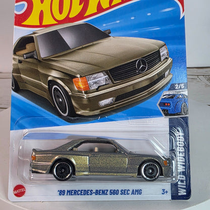 Hot Wheels 89 Mercedes-Benz 560 SEC AMG Die-Cast Car Limited Edition Metallic Finish Wild Rides Series Ages 3+