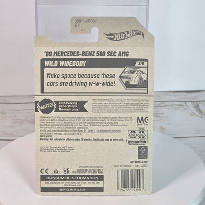 Hot Wheels 89 Mercedes-Benz 560 SEC AMG Die-Cast Car Limited Edition Metallic Finish Wild Rides Series Ages 3+