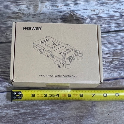 NIB New NEEWER VB-A1 V Mount Battery Adapter Plate 15mm Dual Rod Clamps SKU: 66603062