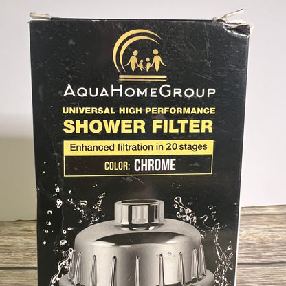 NIOB New Aqua Home Group Universal High Performance Shower Filter Chrome X0031TSIBB