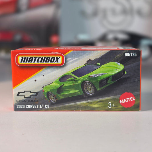 Matchbox 2025 2020 Corvette C8 Green 90/125 Sealed Box NIB Chevy Powergrab