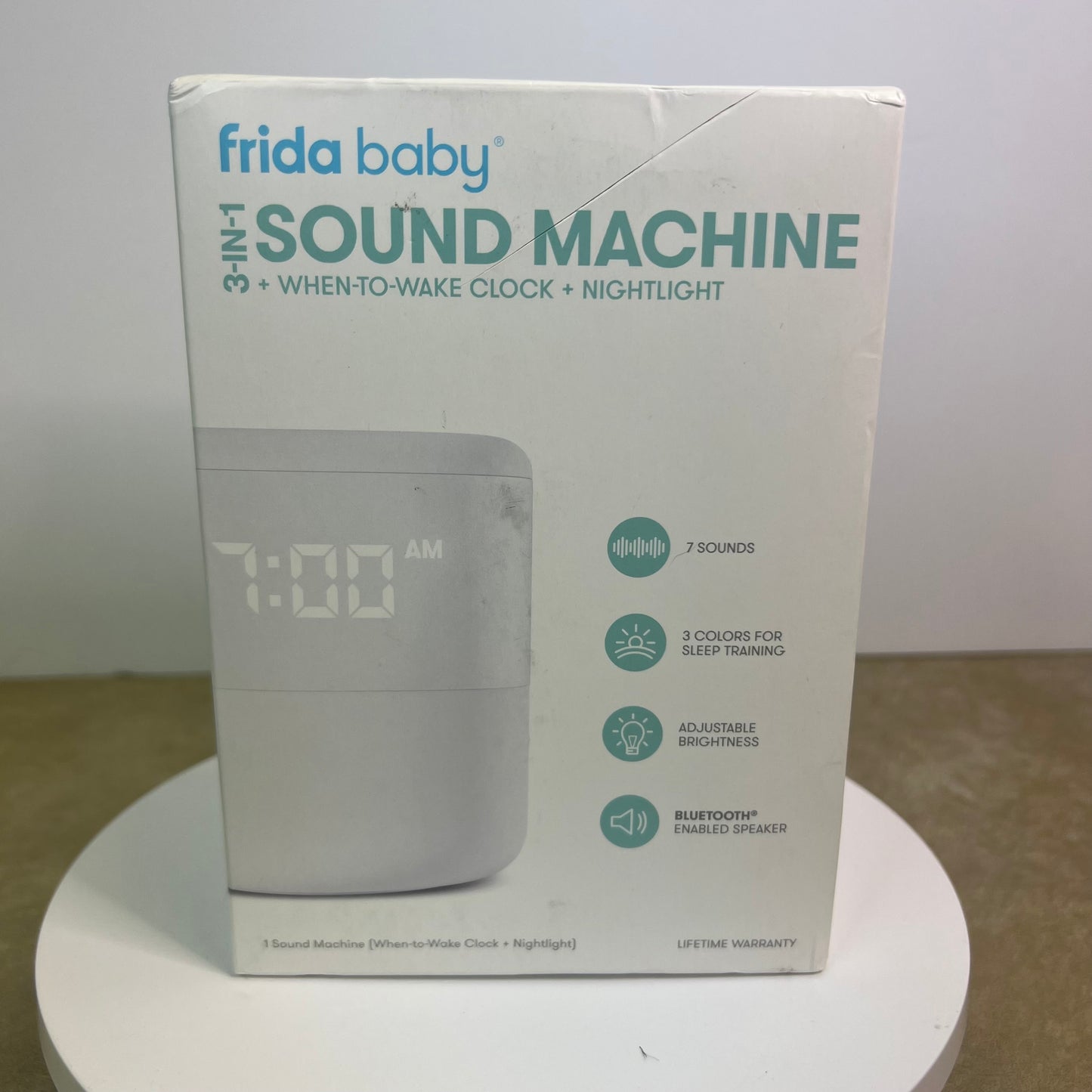 New Frida 3-In-1 Baby Sound Machine When-To-Wake Clock + Nightlight