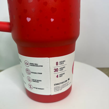 New Stanley ❤️ Valentine's Day 20OZ Flowstate Tumbler  'Ruby Hearts' - NEW Limited