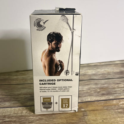 NIOB New Aqua Home Group Universal High Performance Shower Filter Chrome X0031TSIBB