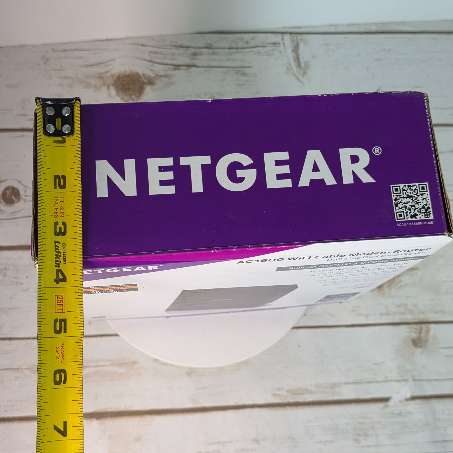 Netgear AC1600 WiFi Cable Modem Router C6250 Dual Band Gigabit - Up To 680 Mbps Speed