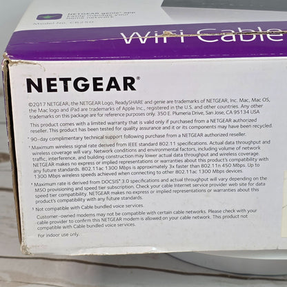 Netgear AC1600 WiFi Cable Modem Router C6250 Dual Band Gigabit - Up To 680 Mbps Speed