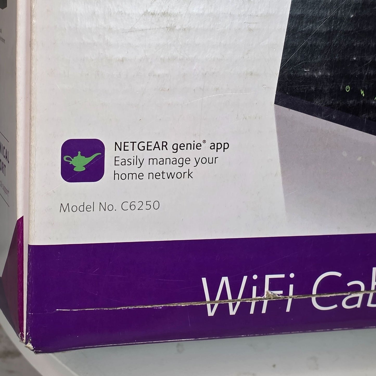 Netgear AC1600 WiFi Cable Modem Router C6250 Dual Band Gigabit - Up To 680 Mbps Speed