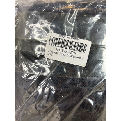 Magnetic Fireplace Screen Cover 45 X 34 Fine Mesh Shield W/ Sturdy Wrap & Strong Magnets For Safety