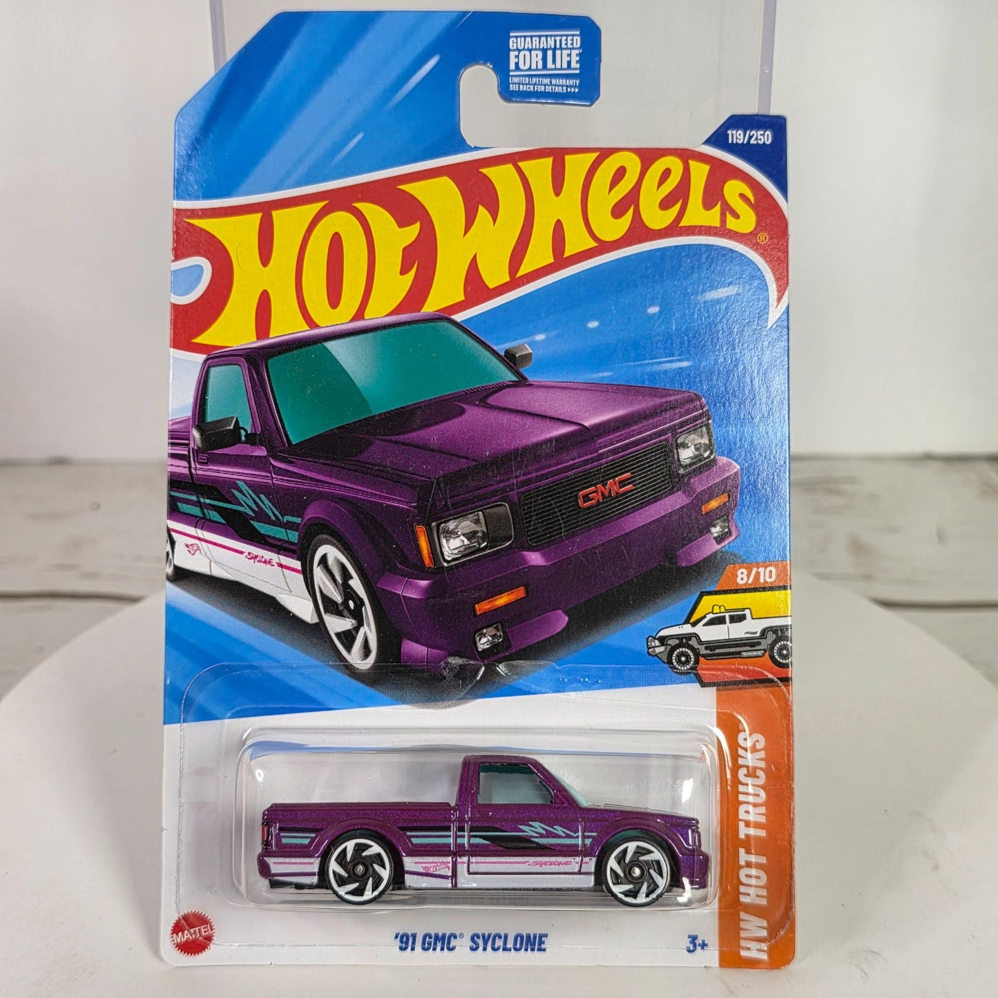 Hot Wheels 91 GMC Syclone Purple Metallic Die-Cast Toy Truck 1:64 Scale Limited Edition 119/250 Collectible