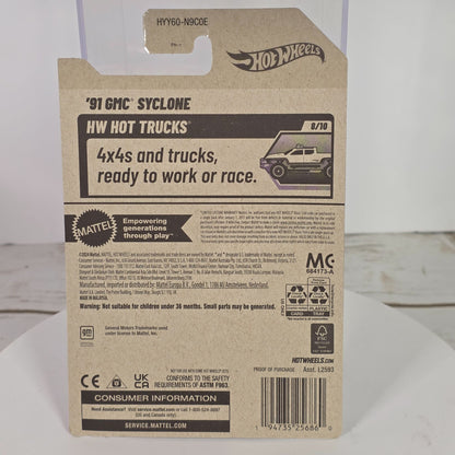 Hot Wheels 91 GMC Syclone Purple Metallic Die-Cast Toy Truck 1:64 Scale Limited Edition 119/250 Collectible