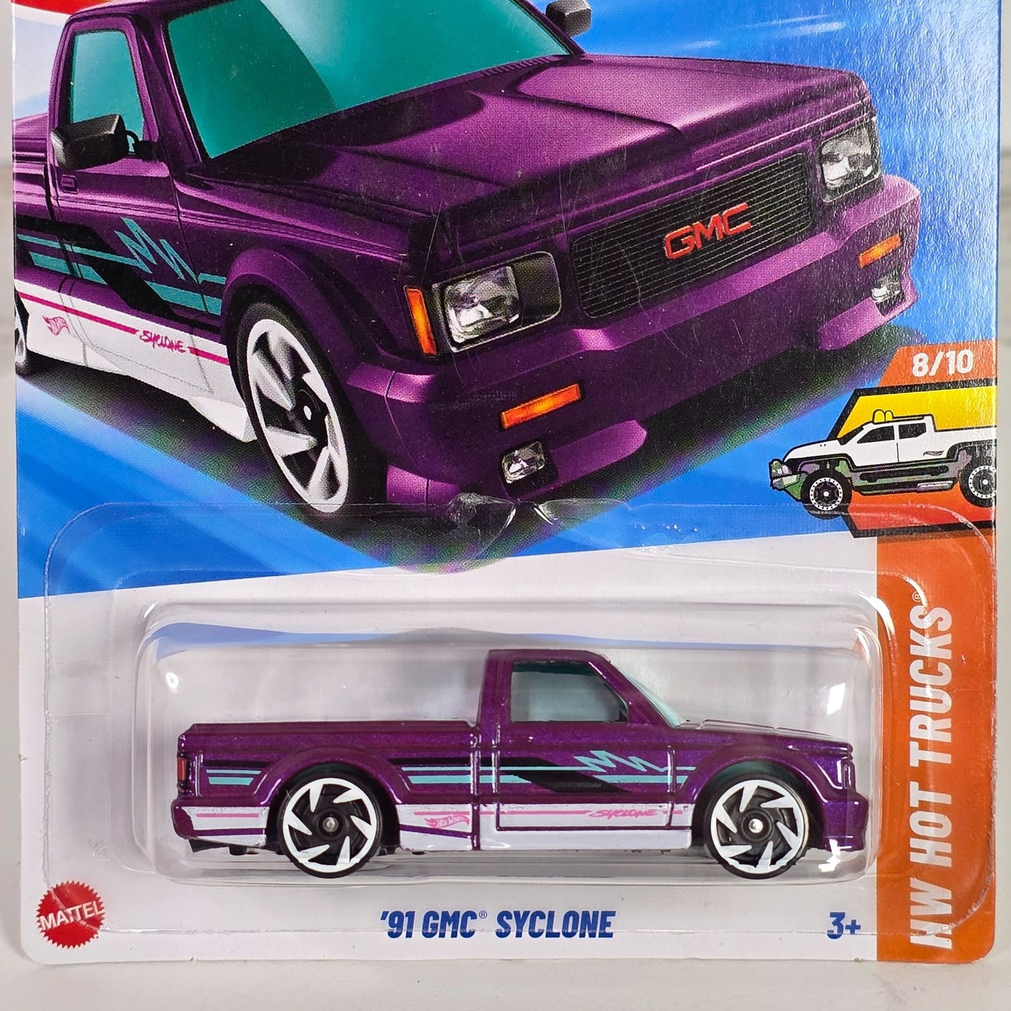 Hot Wheels 91 GMC Syclone Purple Metallic Die-Cast Toy Truck 1:64 Scale Limited Edition 119/250 Collectible