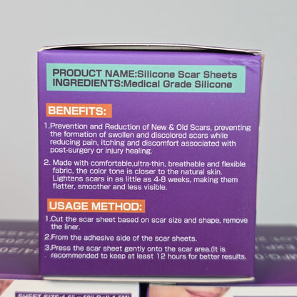 Silicone Scar Sheets For Effective Scar Treatment - Silicone 1.6" x 59" For Old & New Scars