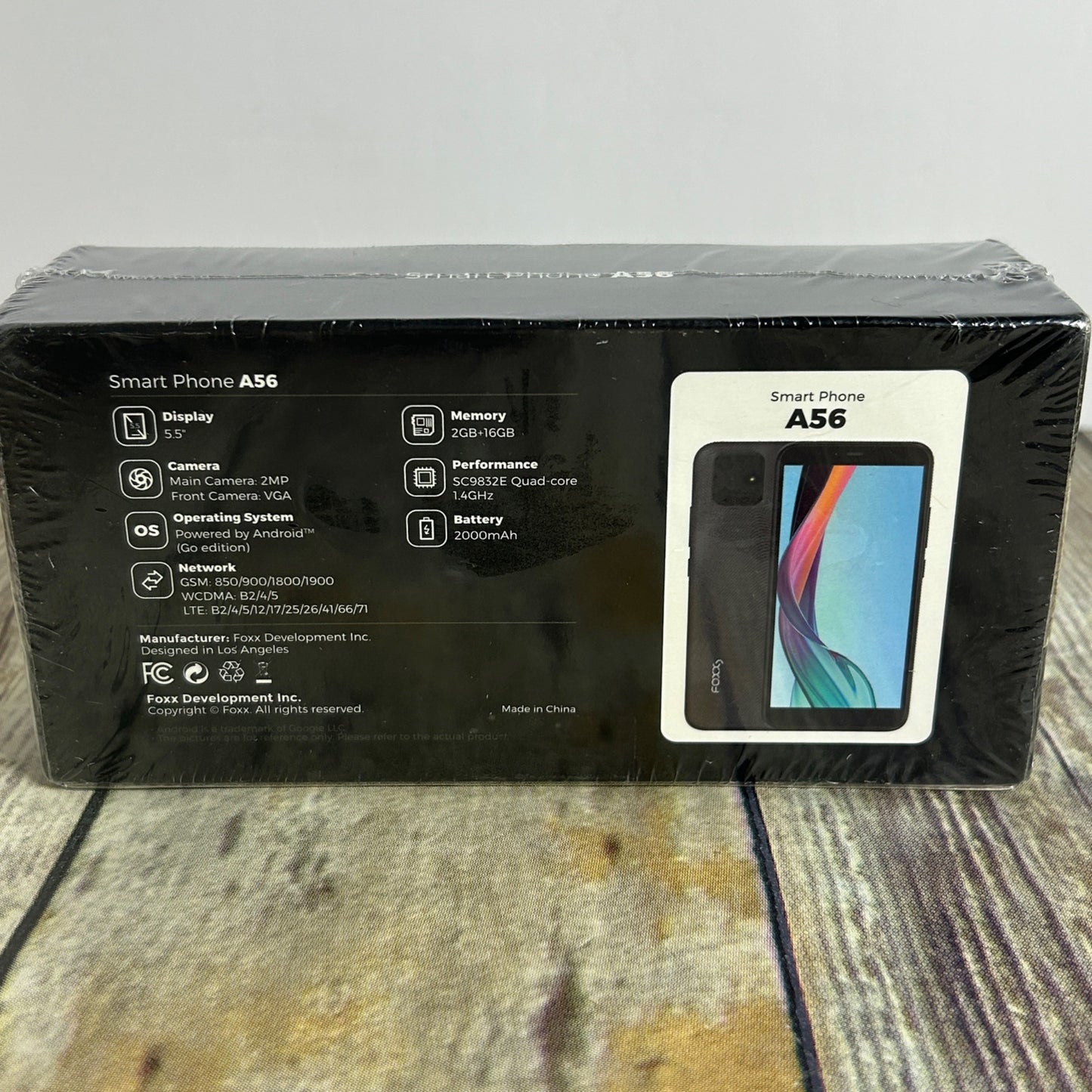 Foxx A56 Smart Phone 5.5" Display 2GB/16GB 1.4GHz Quad-Core Long-Lasting Battery New In Box