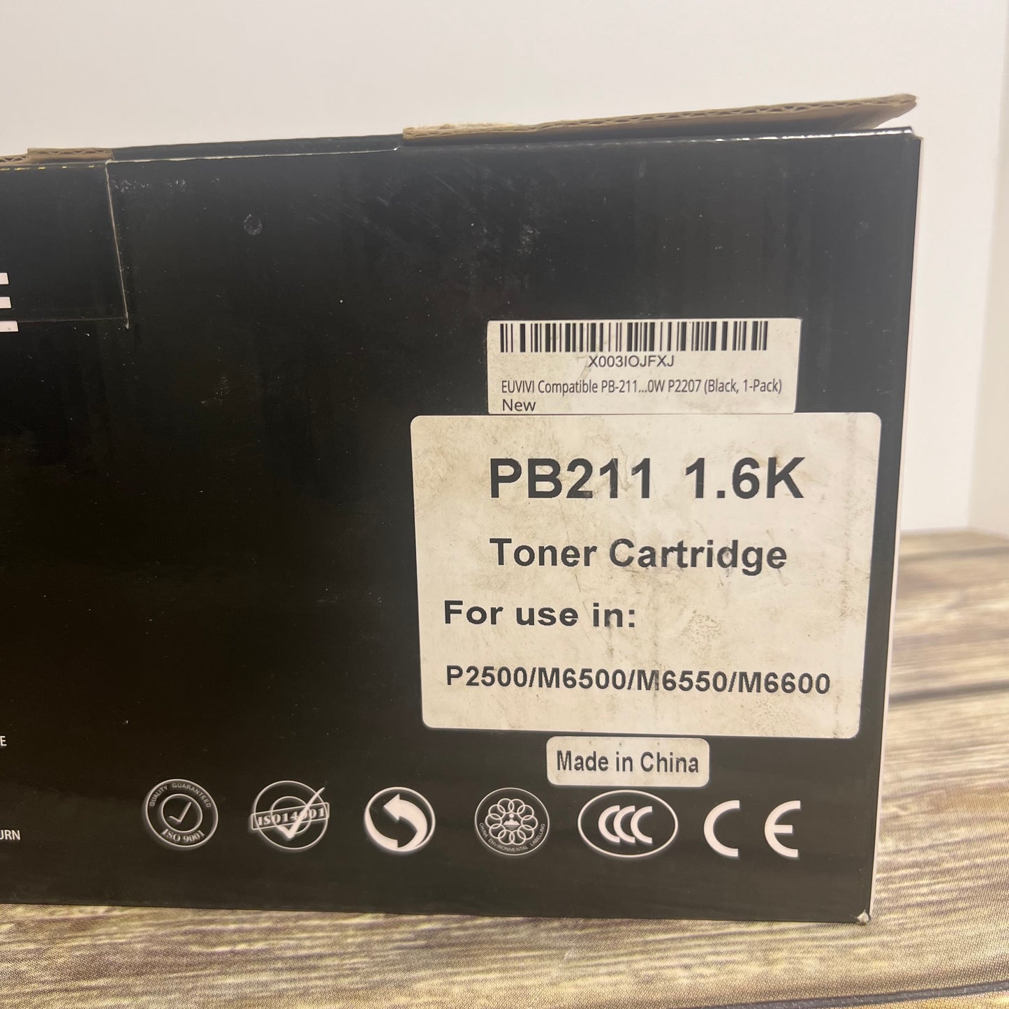 NIB New EUVIVI Compatible PB-211 Toner Cartridge Replacement for Pantum PB211 PB-211EV Toner for Pantum M6500/M6550/M6600/P2500 (Black, 1-Pack)