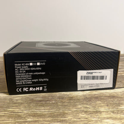 Gueray Portable Bluetooth Music Player CD Player FM Radio Model KC-806 ONLY BLACK ONE LEFT!!!