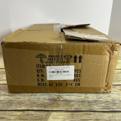 KMaiPem Black Farmhouse Chandelier With Adjustable Arms 6-Light Modern Industrial Design New In Box