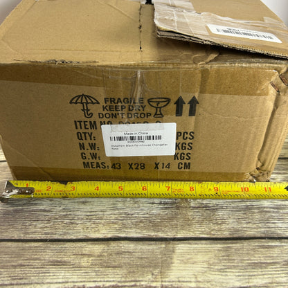 KMaiPem Black Farmhouse Chandelier With Adjustable Arms 6-Light Modern Industrial Design New In Box