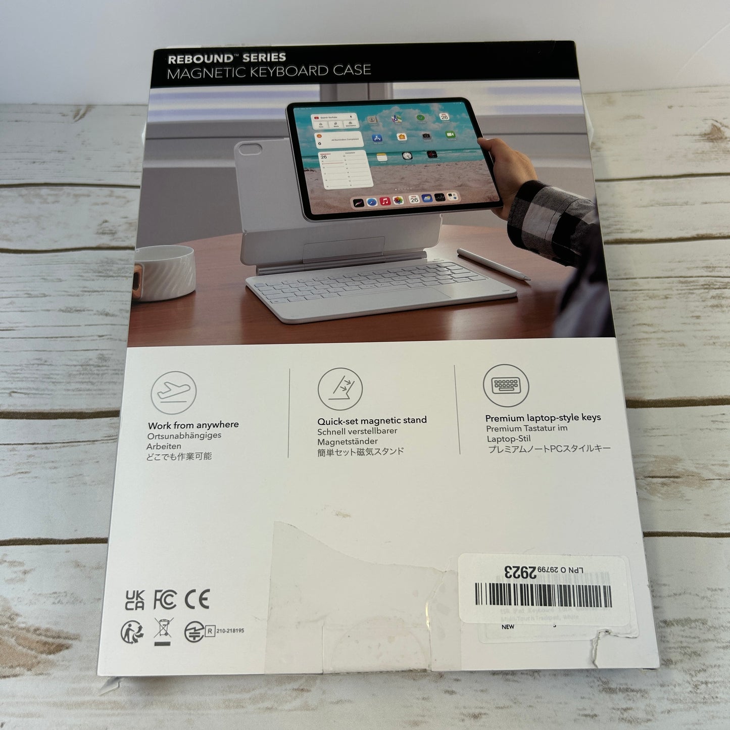 New ESR iPad Pro 11 Inch Case with Keyboard (M4, 2024), iPad Pro 11(5th Gen) Keyboard Case with Easy-Set Magnetic Stand, Portrait/Landscape Modes, Removable Protective Case, Rebound 360 Series, White