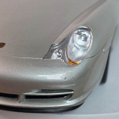 2003 Hot Wheels Porsche 911 GT3 Diecast Model Car 1:18 Scale Silver Collectible Display