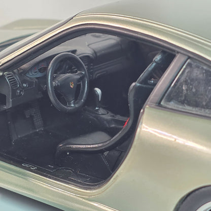 2003 Hot Wheels Porsche 911 GT3 Diecast Model Car 1:18 Scale Silver Collectible Display