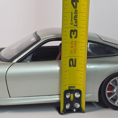 2003 Hot Wheels Porsche 911 GT3 Diecast Model Car 1:18 Scale Silver Collectible Display