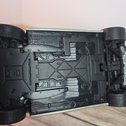 2003 Hot Wheels Porsche 911 GT3 Diecast Model Car 1:18 Scale Silver Collectible Display