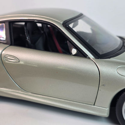 2003 Hot Wheels Porsche 911 GT3 Diecast Model Car 1:18 Scale Silver Collectible Display