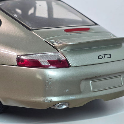 2003 Hot Wheels Porsche 911 GT3 Diecast Model Car 1:18 Scale Silver Collectible Display