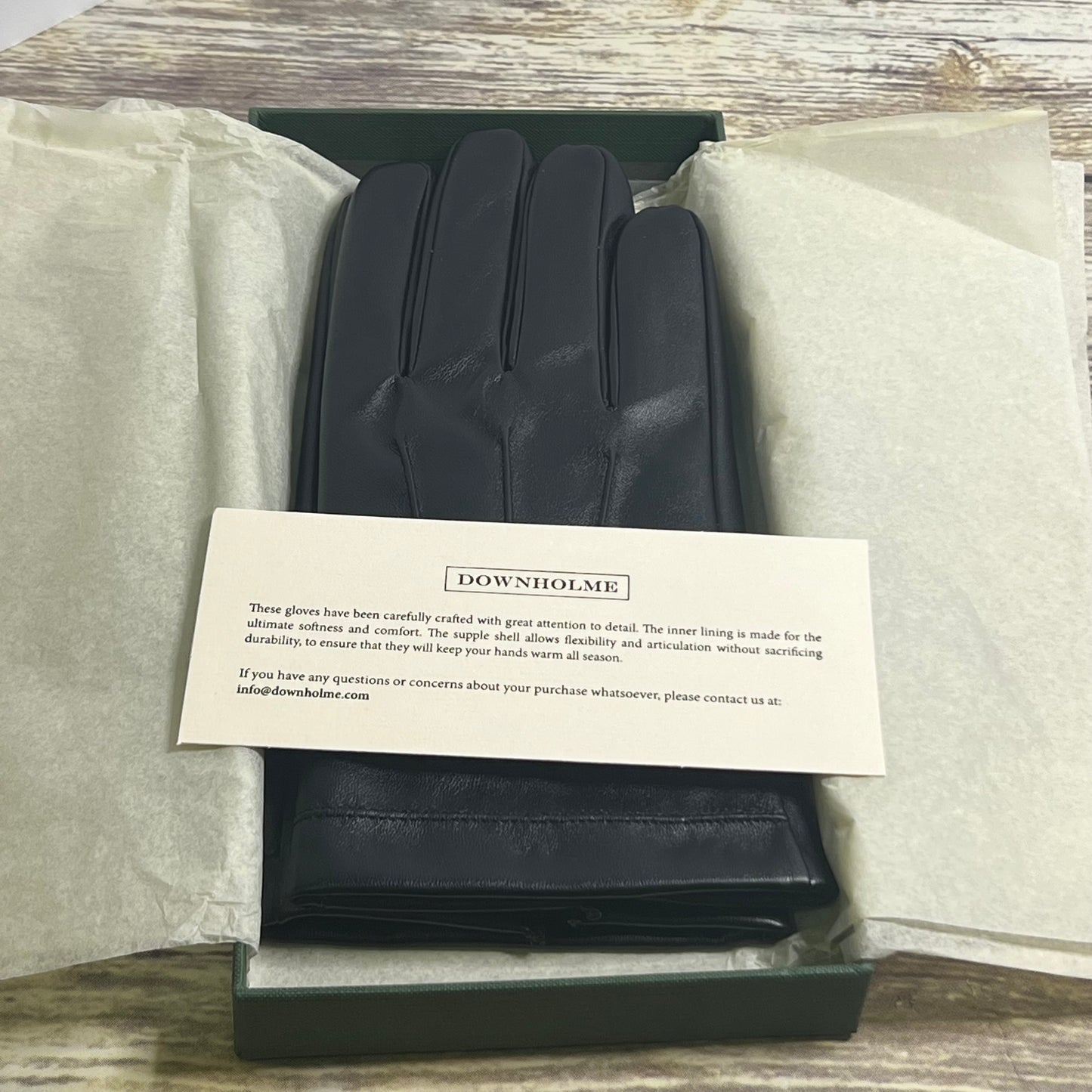 Downholme Classic Leather Cashmere Lined Gloves for Men