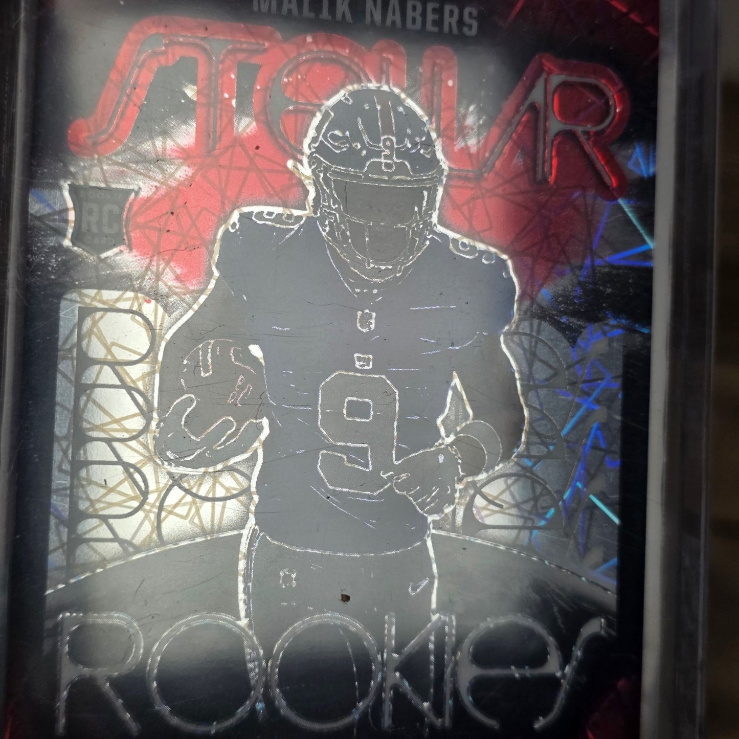 Malik Nabers Rookies & Stars 2024 Panini Stellar Rookies Football Card New York Giants RC Insert Holofoil Design