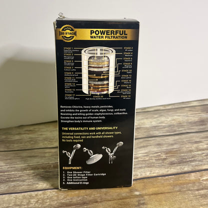 NIOB New Aqua Home Group Universal High Performance Shower Filter Chrome X0031TSIBB