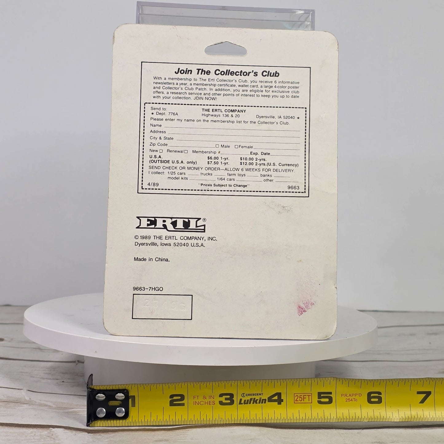 Ertl Crown Racing No. 55 Die-Cast Toy Car 1/64 Scale Collectible In Original Packaging