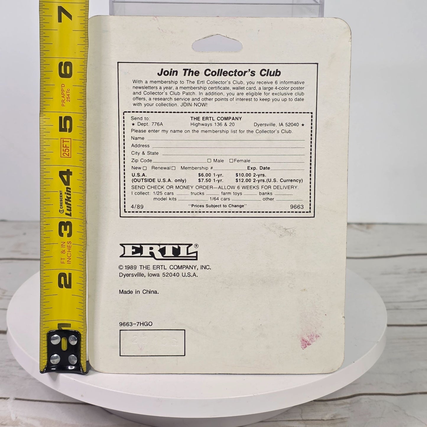 Ertl Crown Racing No. 55 Die-Cast Toy Car 1/64 Scale Collectible In Original Packaging