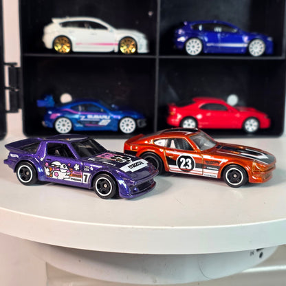 JDM Dream Lot! 12 Hot Wheels 1:64 Scale Die-Cast Cars SUBARU HONDA + Display Case!