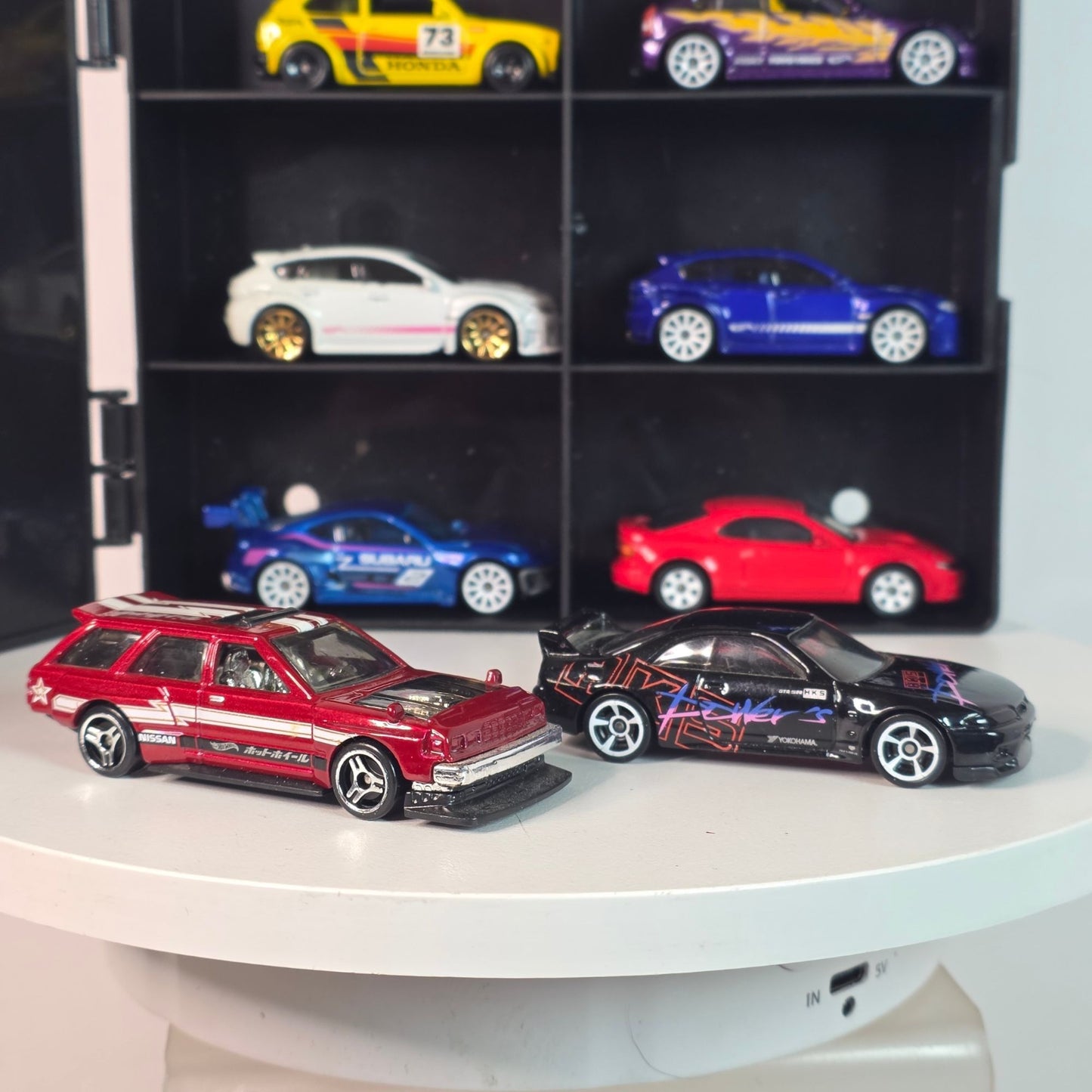 JDM Dream Lot! 12 Hot Wheels 1:64 Scale Die-Cast Cars SUBARU HONDA + Display Case!
