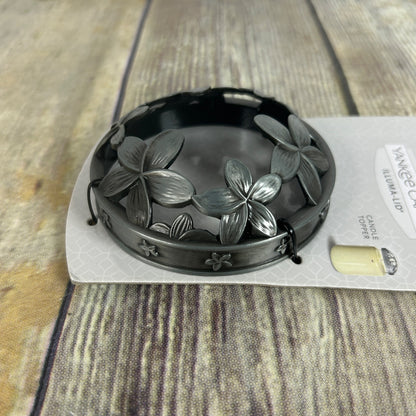 Yankee Candle Illuma-Lid Candle Topper Floral Design Tahitian Mist