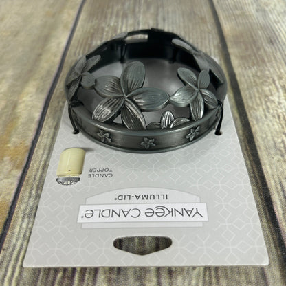 Yankee Candle Illuma-Lid Candle Topper Floral Design Tahitian Mist