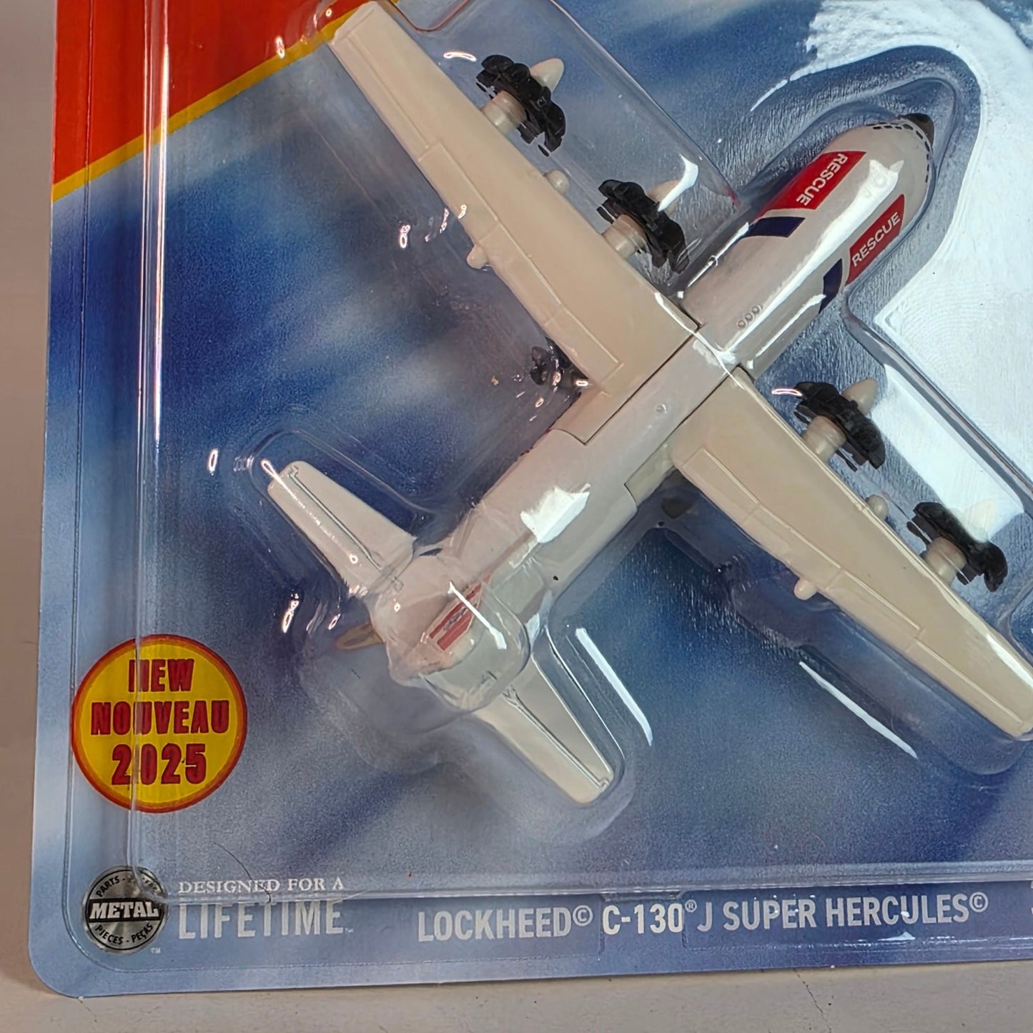 Matchbox Sky Busters 2025 #28 Lockheed Martin C-130J Rescue Plane MOC