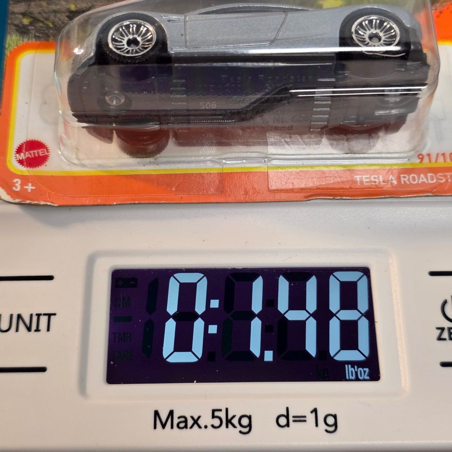 Matchbox Tesla Roadster Die-Cast Car 91/100 Limited Edition Silver 70th Anniversary Collectible New In Package