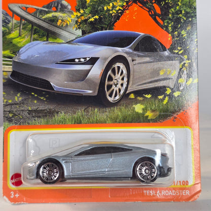 Matchbox Tesla Roadster Die-Cast Car 91/100 Limited Edition Silver 70th Anniversary Collectible New In Package