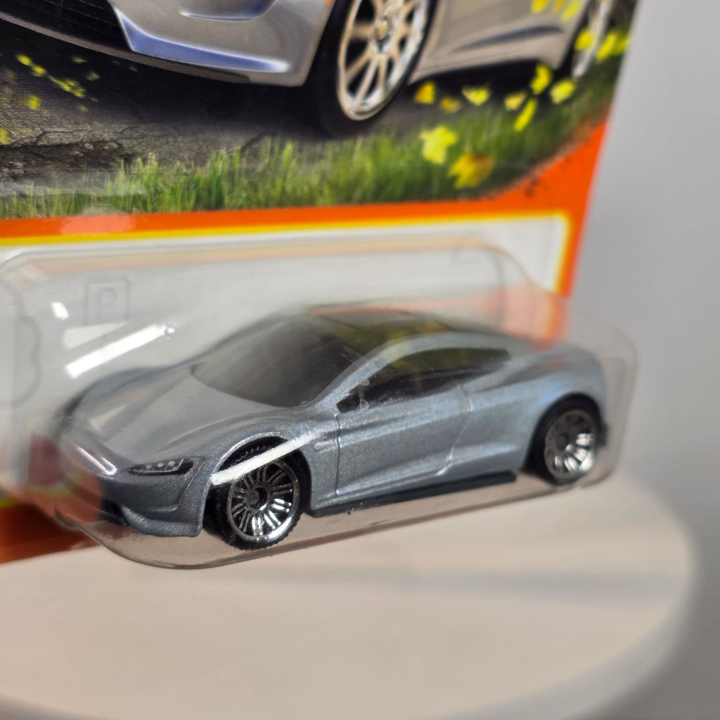 Matchbox Tesla Roadster Die-Cast Car 91/100 Limited Edition Silver 70th Anniversary Collectible New In Package