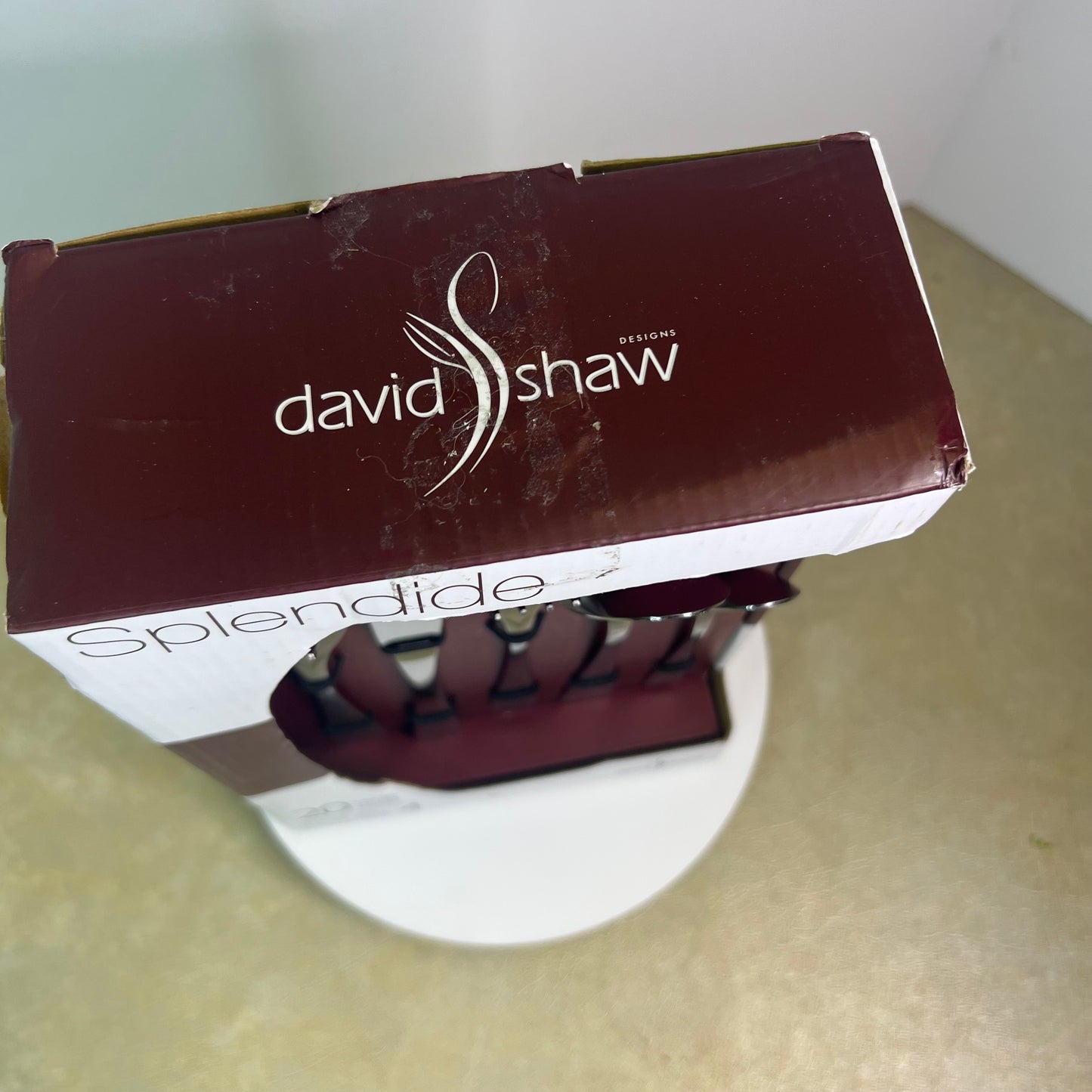 New NIB David Shaw Splendide 20 Piece Stainless Steel Flatware Set Style# 9850504