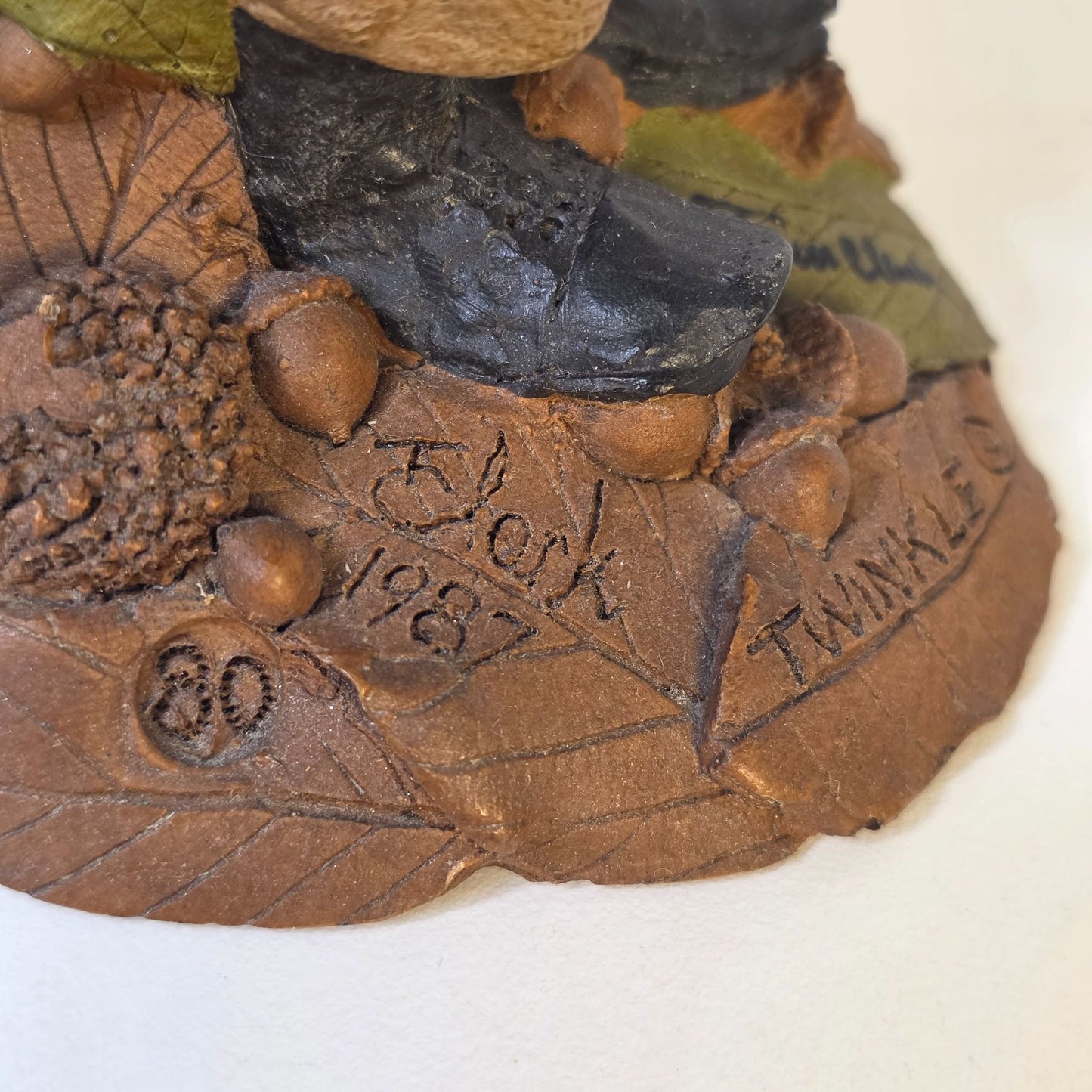 Tom Clark "Twinkle" Clown Hobo Gnome Figurine Signed Cairn Handcrafted Sculpture Collectible Art Piece