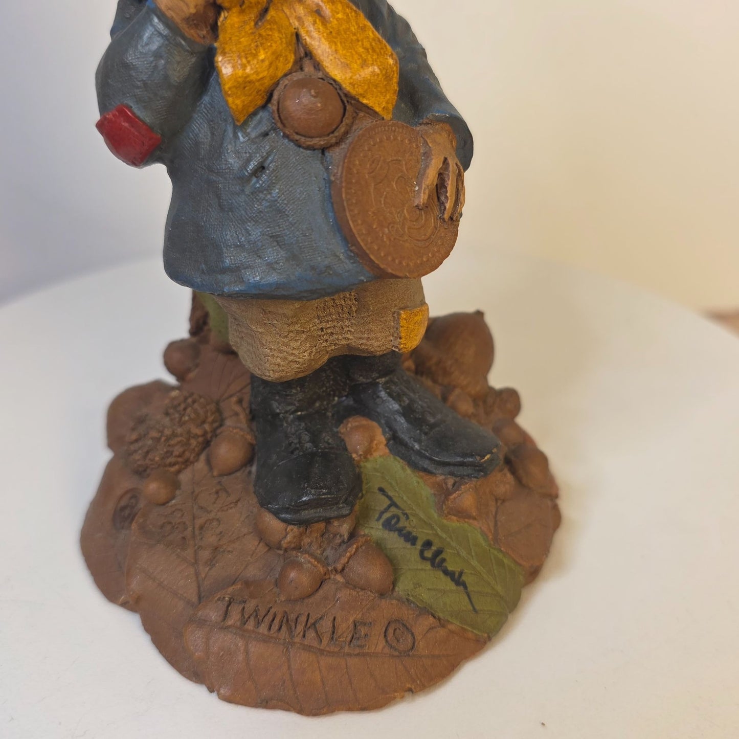 Tom Clark "Twinkle" Clown Hobo Gnome Figurine Signed Cairn Handcrafted Sculpture Collectible Art Piece