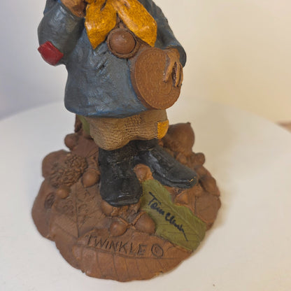 Tom Clark "Twinkle" Clown Hobo Gnome Figurine Signed Cairn Handcrafted Sculpture Collectible Art Piece