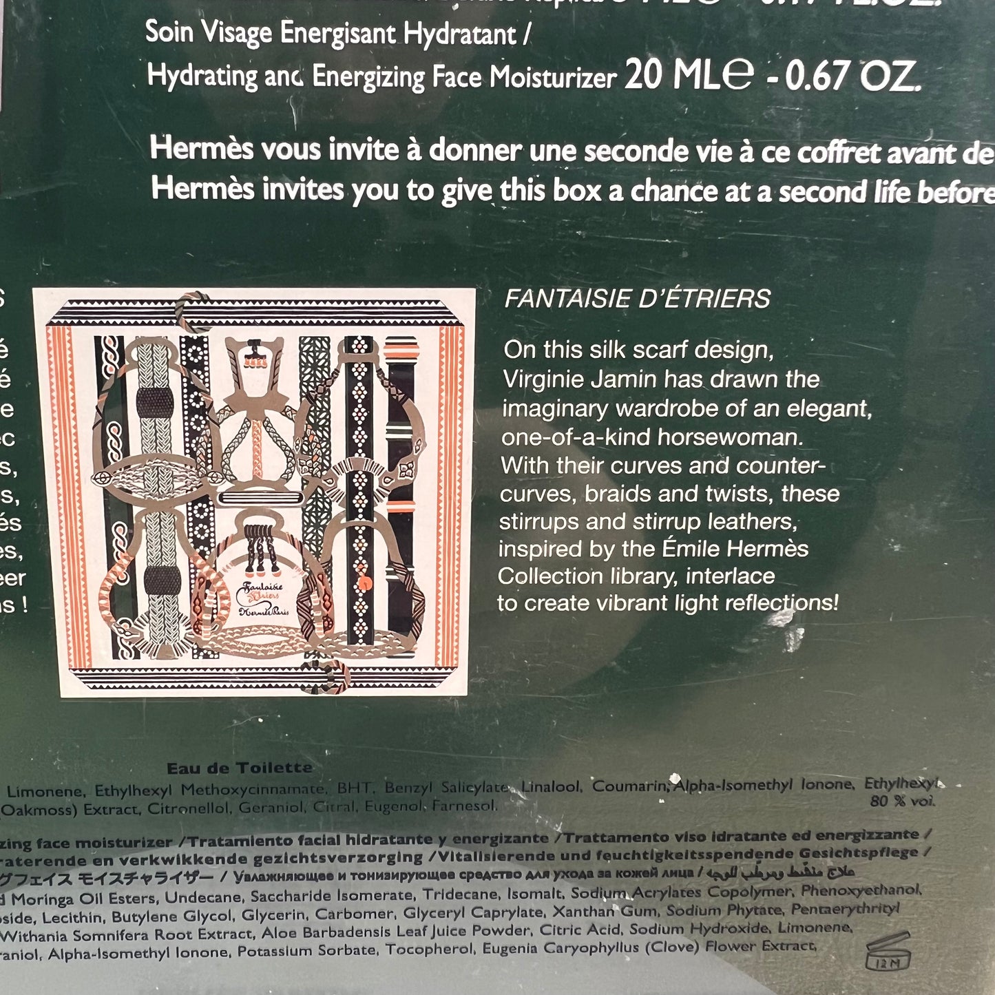 Hermes Paris Men’s H24 Eau de Toilette Fantaisie Etriers Cologne Fragrance Set Small Travel Size Empty