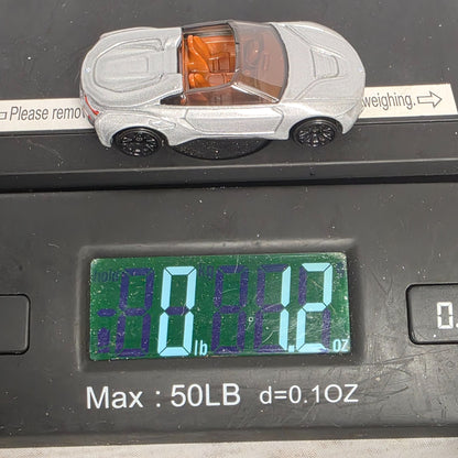 Hot Wheels 2015 BMW i8 Roadster Convertible Silver Die-Cast Car