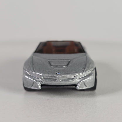 Hot Wheels 2015 BMW i8 Roadster Convertible Silver Die-Cast Car