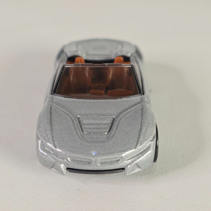 Hot Wheels 2015 BMW i8 Roadster Convertible Silver Die-Cast Car