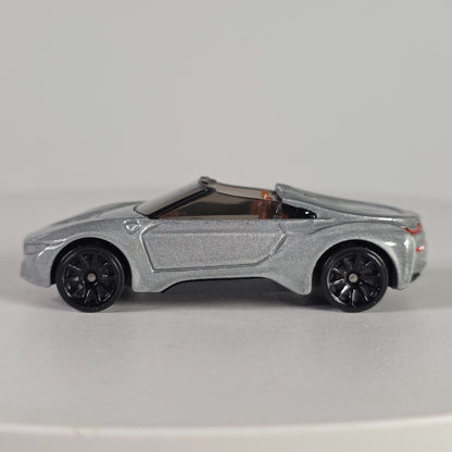 Hot Wheels 2015 BMW i8 Roadster Convertible Silver Die-Cast Car
